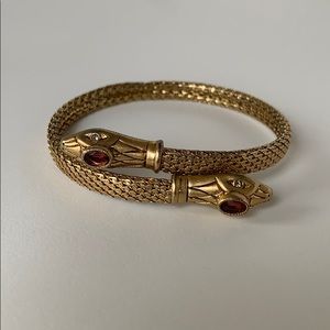 Stella and Dot gold snake / serpent bracelet